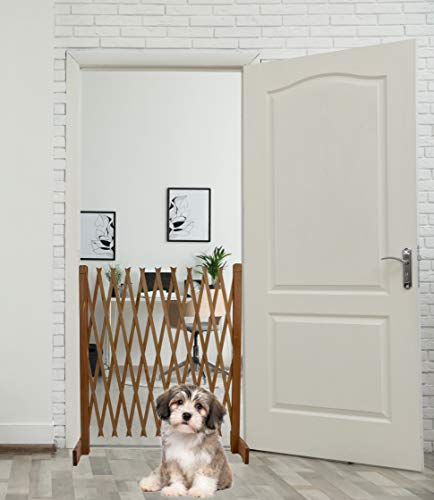 Hunde Türschutzgitter Treppen Schutz Gitter Tür Absperrgitter Sicherheits Zaun Scherengitter - Breite verstellbar 30-117cm