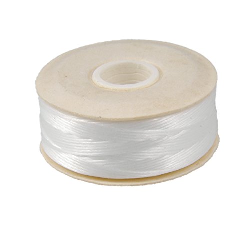 3 X 64-Yard NYMO Nylon Beading Thread Size D for Delica Beads White (Pack of 3 bobbins)