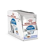 ROYAL CANIN Indoor Sterilised In Jelly Adult Wet Cat Food Pouches - 12 x 85g