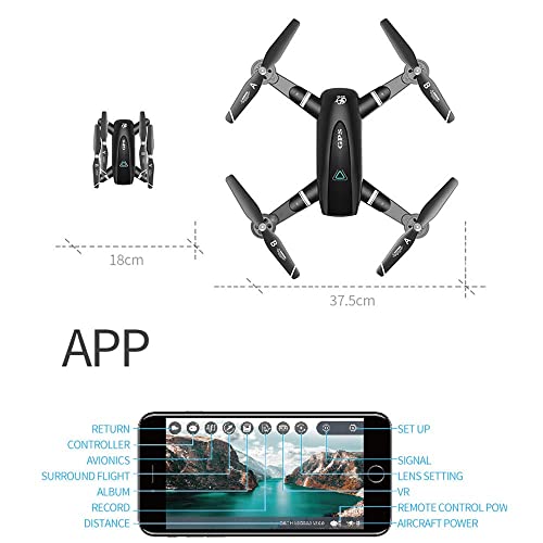 Cuadricóptero RC con cámara 4K de flujo óptico y diseño FPV plegable 7