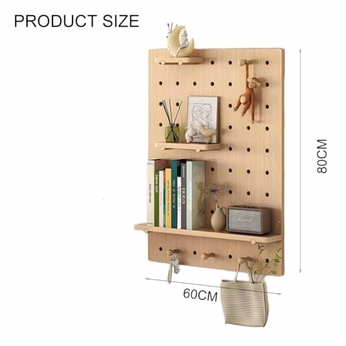 Genérico Estante de Pared para Herramientas, Organizador de Herramientas y Adornos, Paneles de Almacenamiento versátiles (Beige, 50x80 cm) proyectos de Manualidades y decoración del h