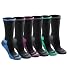 Dickies Women's 6 Pack Dri-Tech Advanced Moisture Wicking Crew Socks,Black Assorted, Sock size 9-11/Shoe size 6-9
