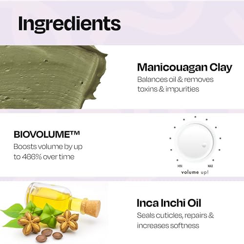 Image of MANETAIN Volumising Clay Conditioner 200gm for Curly & Wavy Hair | Oil Control & Detoxifying Formula for Frizzy Hair with Manicouagan Clay & BIOVOLUME | Lightweight, CG-Friendly Hair Conditioner