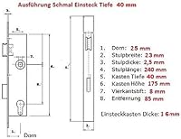 Gartenartikel24 Rozsdamentes Acél Kerti Ajtózár - 40 mm-es Keskeny Zártávolság, Kapukhoz és Kültéri Ajtókhoz, T-alakú, Kulcsos Nyitás 3