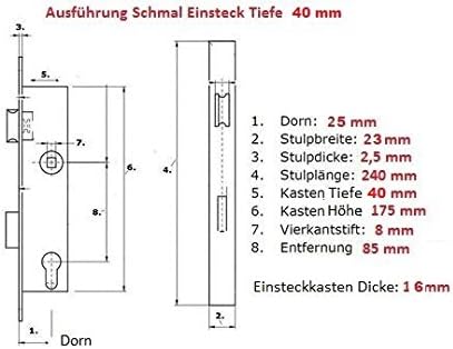 Gartenartikel24 Rozsdamentes Acél Kerti Ajtózár - 40 mm-es Keskeny Zártávolság, Kapukhoz és Kültéri Ajtókhoz, T-alakú, Kulcsos Nyitás