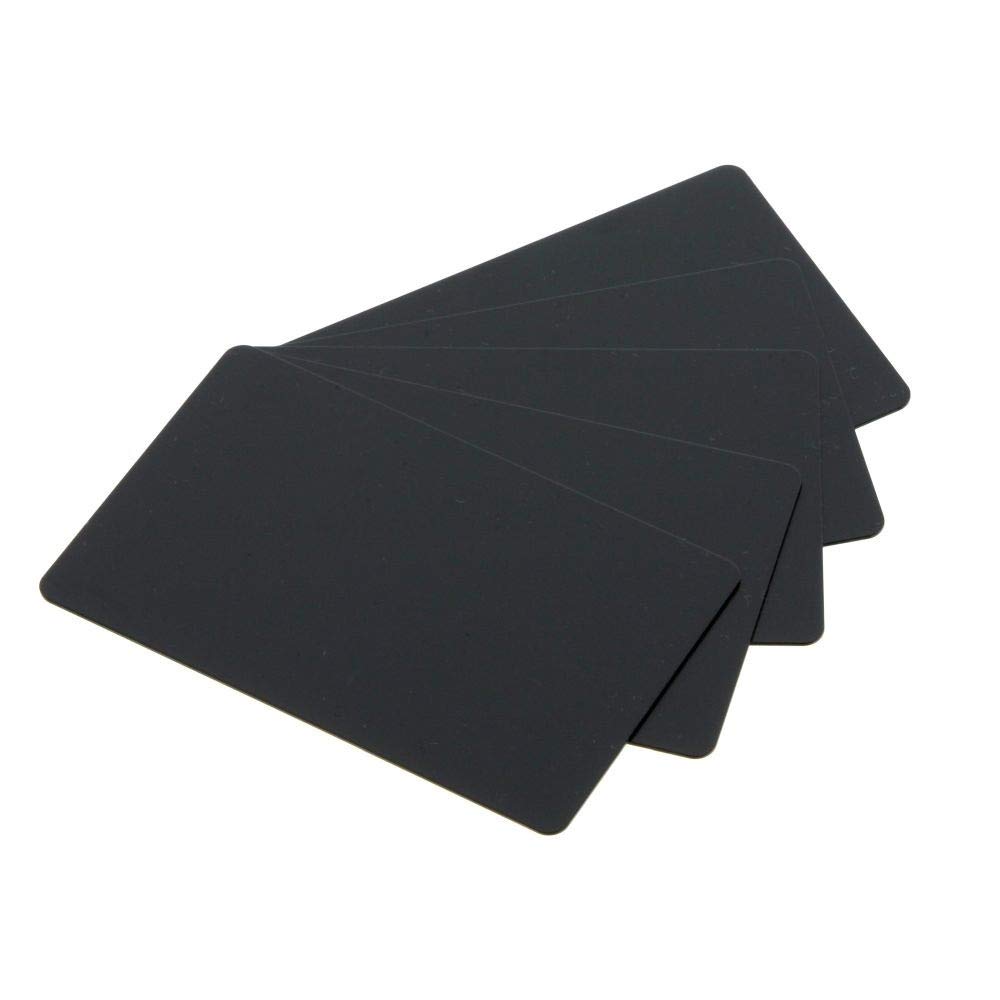 500 Czarnych Matowych Kart PVC Blanko Spożywczych – Karty Plastikowe CR80 760 Mikronów – Puste Karty w Formacie Karty Płatniczej do Druku Identyfikatorów i Oznaczeń