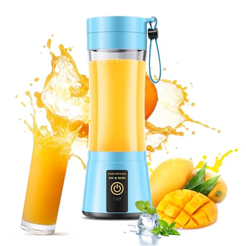 Image of Cordless Portable Personal Size Blender - 12 Oz Mini Blender Make Smoothies and Shakes, Cordless Lightweight Rechargeable, Freshly Squeezed in Picnic /Sports /Office, Mother's Day