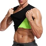 ✔Body Shaping -- Elastisches Kompression und neopren Sauna Effekt fördern reichlichen Schweiß auf dem Bauch,dem Rücken und der Brüste;In Kombination mit Trainingsdiät hilft Ihnen effizient bei Muskelaufbau.Bitten Sie nach Schwitzung mehr Wasser trinken;