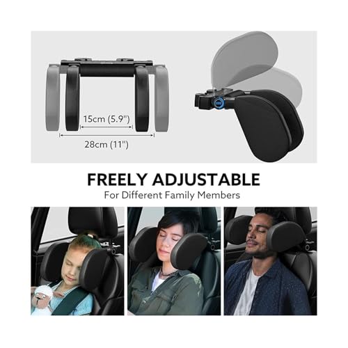 Soporte lumbar de cuero ajustable para asiento de auto beige miniatura 4