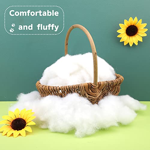 Jmuiiu Polyester Fill, 3.5oz Premium Polyester Fiberfill, Stuffing for Stuffed Animals, Recycled Polyester Fiber, High Resilience Polyfill Stuffing Fluff Fiberfill for Pillow Filling,Crafts