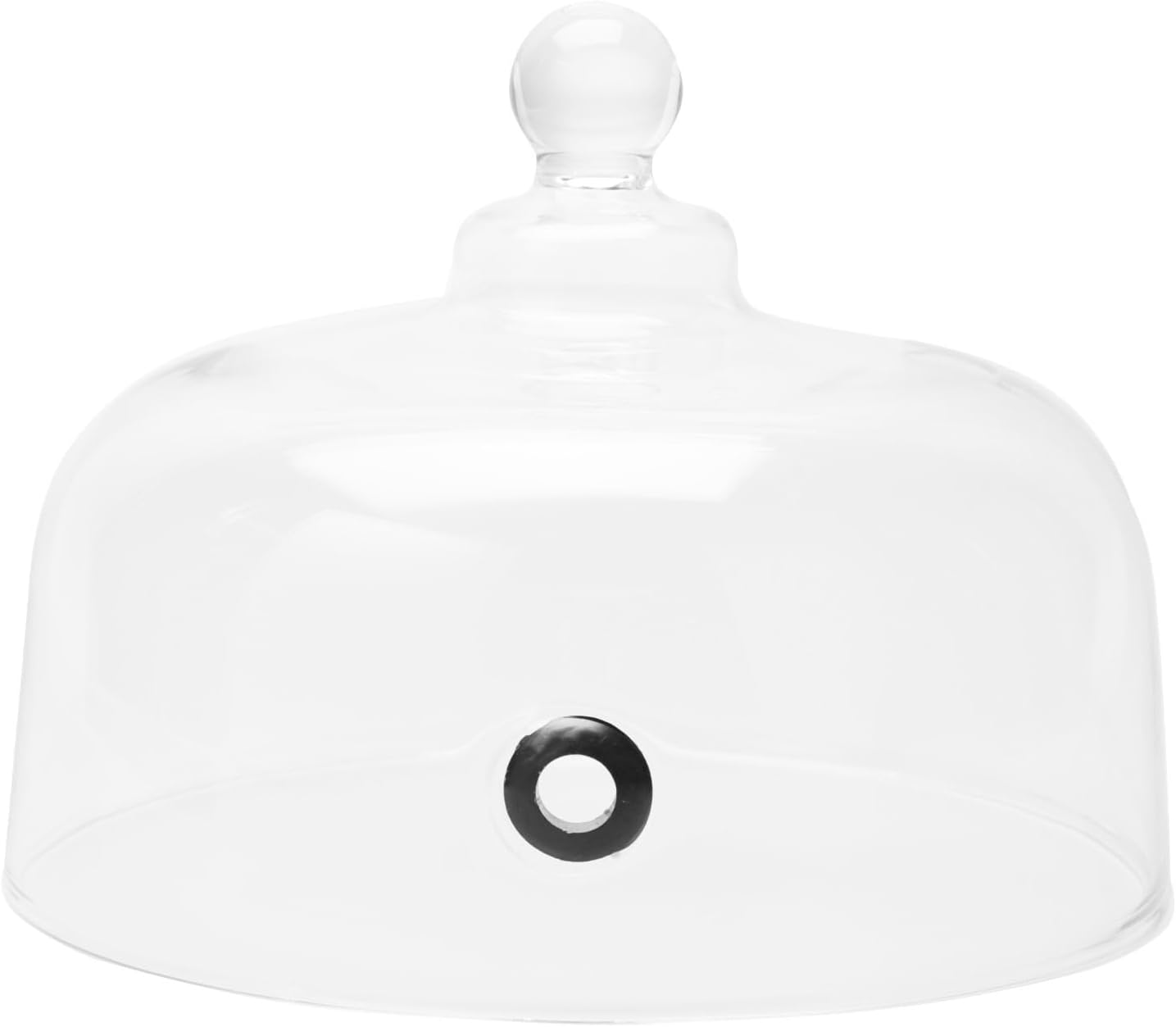 OUNONA Glass Cake Bread Dome Cover L Size, Food Protective Cloche Lid for Dessert Display, Glass Food Cover for Kitchen and Restaurant Use