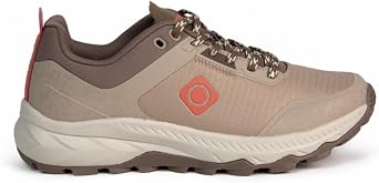 Zapatillas de Senderismo para Mujer - Yoshi-W - Tecnología de Suela TPR Antideslizante - Exterior de Malla y PU - Tacos de 2-3mm - Tracción en Todo Terreno - Color Natural - Tallas 36-410