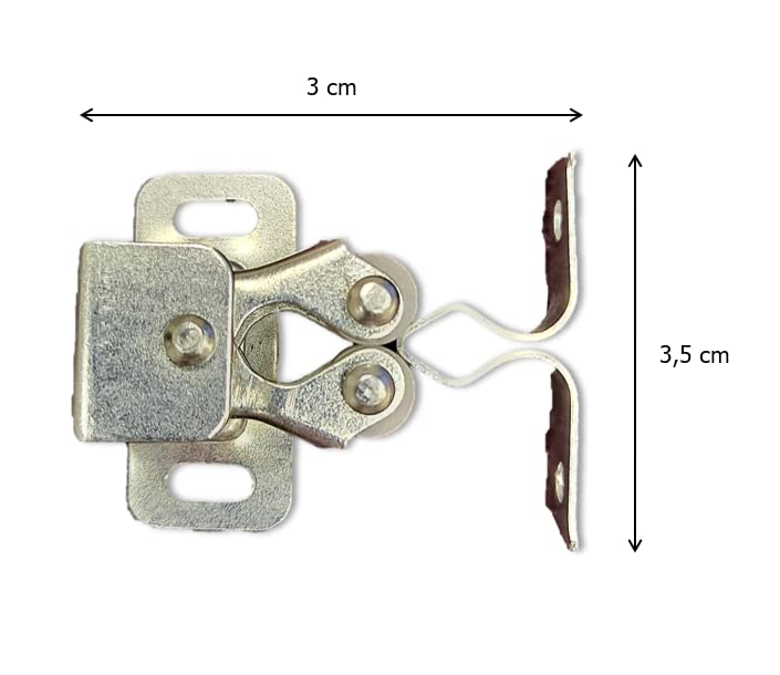 FontBrico FontrBrico A-1020552-P10 Closures for Furniture Cabinet Door Latch, Zinc-plated - Image 3