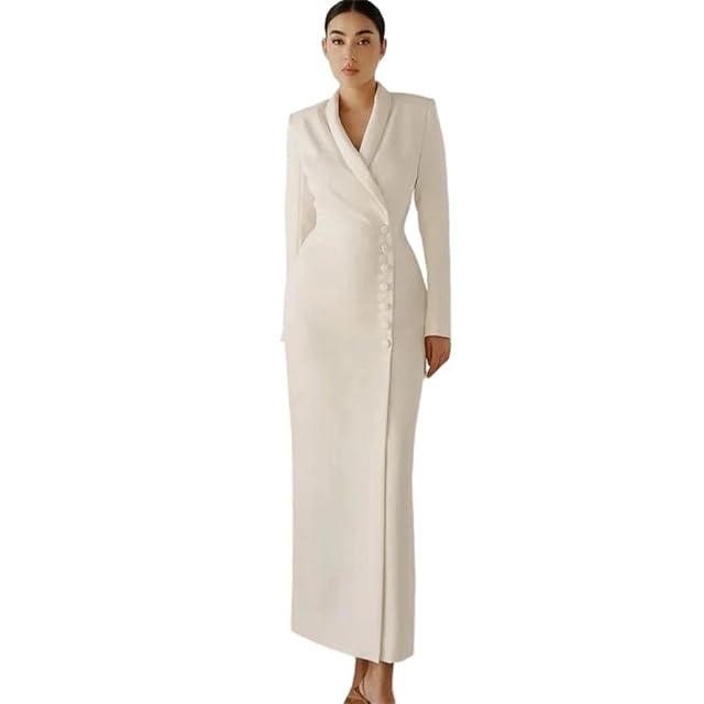 Womens Spring Set Solid Color Long-Sleeve Jacket with Skirt Fashion Suit