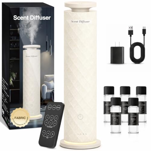 Waterless Scent Diffuser Starter Kit with 5 Oils, Luxury Hotel Style Cold Air Diffuser Oil Machine...