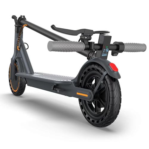 VOLPAM Electric Scooter, 350W/500W Powerful Motor, 8.5"/10" Solid Tires, 19/21Mph, 28/23/21/16 Miles Max Range, Dual Braking