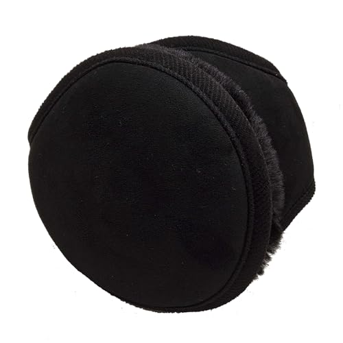 men earmuffs for winter big cover foldable earmuff outdoor warm women adjustable ear muffs black