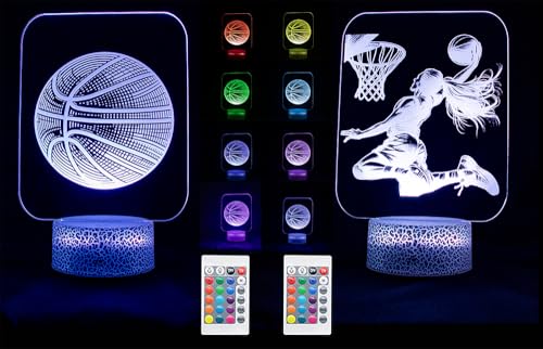 B BachVibes 2 Lámparas Nocturnas 3D Deporte