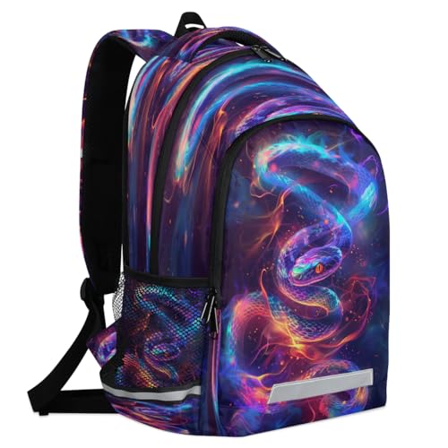 Sac à dos serpent coloré 20L pour ordinateur et école