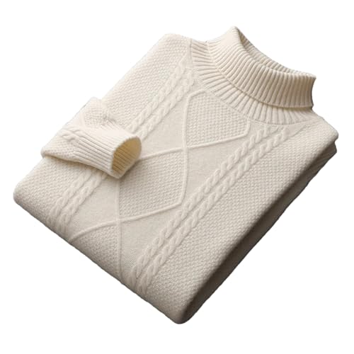 Autumn Winter Men's Thickened Cashmere Sweater Men Wool Knitted Pullover Casual Warm Soft Turtleneck Sweaters
