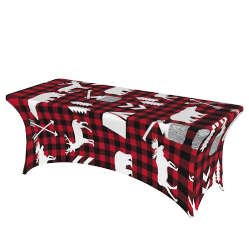 Nappe extensible élasthanne 1,8 m cerf pour mariages et buffets extérieurs