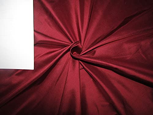 Tissu en soie Bordeaux Dupion pour coudre des vêtements de bal