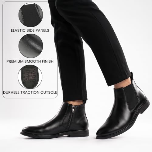 Liberty Fortune Black Ankle Boots for Men - Image 4