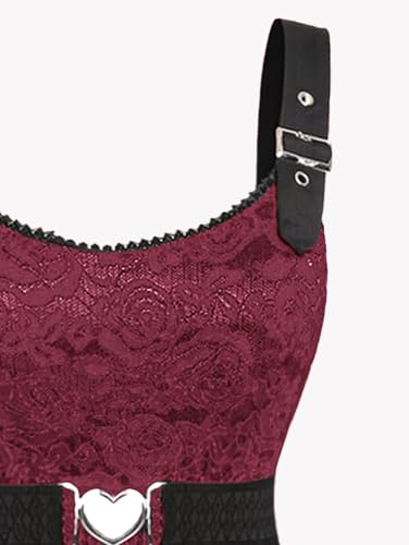 Image of Rosegal Women Plus Size Retro Lace Belt Party Cocktail Dress | 1950s Vintage Dress, Wedding Guest-Formal Bridesmaid Dress, Sleeveless Midi Dress, Retro Rockabilly Pinup Dress