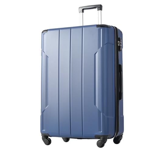 Expandable Luggage with ABS Hard Shell,Carry on Luggage with TSA Lock,Lightweight Luggage with 360 Spinner Wheels and Telescopic Handle,Solid and Long-Last,Easy Carrying (Blue, 20'')