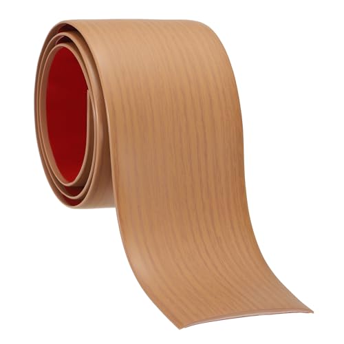 PATIKIL Tira de Transición de Suelo, 2m x 7.6cm Tira de Umbral Autoadhesivo PVC Perfil Plano de Vinilo Adhesivo para Borde Unir Huecos Puertas Alfombras Baldosas, Roble Amarillo