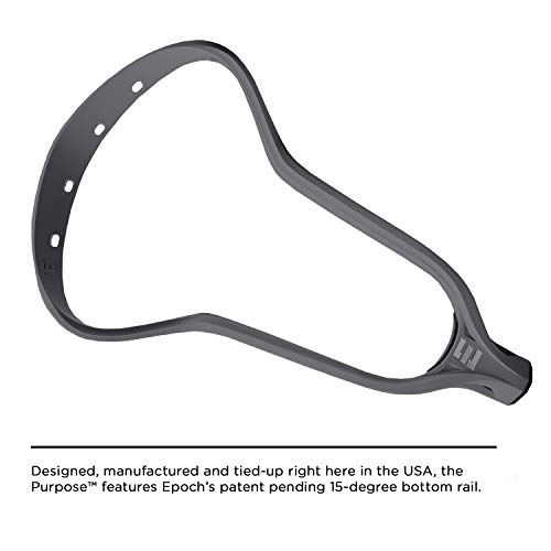Epoch Purpose 15-Degree Unstrung Lacrosse Head, Grey #TOP2
