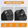TESSAN Universal Travel Adapter Worldwide with 4 USB (2 USB C), International Travel Adapter UK to European Power Universal Plug Adaptor for EU USA Australia Thailand (Type C, G, A, I), Black
