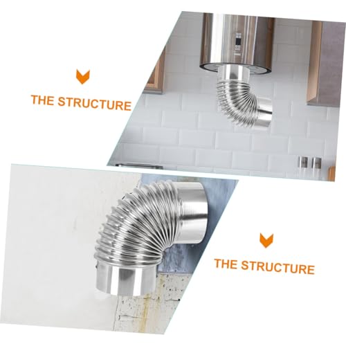 Conduit de cheminée coudé 12 cm VICASKY en acier inoxydable pour poêle