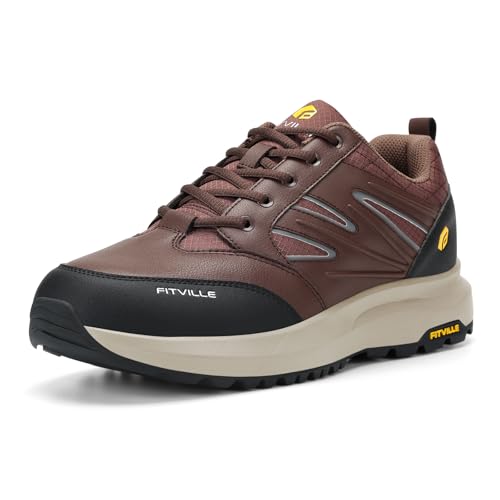 FitVille Mens Wide Hiking Shoes Outdoor Walking Shoes Trekking Trails Sneakers with Slip Resistant2