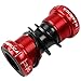 68 / 73mm Bicycle Bottom Bracket Stew-in Bike Mountain Bike Cuscinetto Ceramica Braccia 22 / 24mm Parti di Biciclette Axis Centrale Movimento Centrale Bici (Color : Red Steel Bearing)