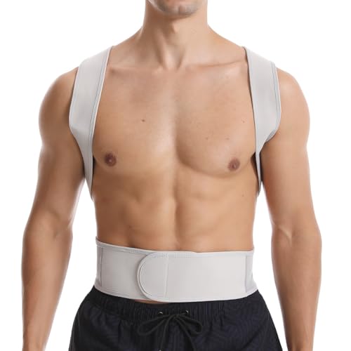 Cinturón de soporte lumbar completo corrector de postura ajustable enderezador de hombros 7
