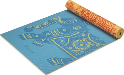 Image of Gaiam Yoga Mat - Premium 6mm Print Reversible Extra Thick Non Slip Exercise & Fitness Mat for All Types of Yoga, Pilates & Floor Workouts (68 inch x 24 inch x 6mm Thick)