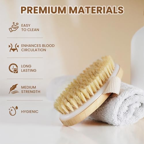 Brosse de massage en poils naturels de qualité pour une peau impeccable - 3