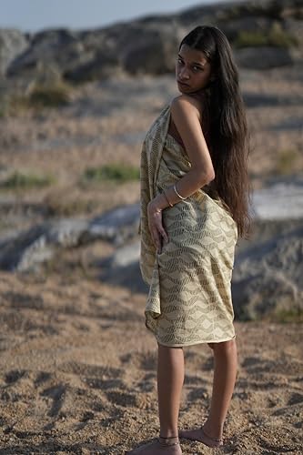 Block Print Pareo – Indian Cotton Sarong for Beach Days Personalized Photo Sarong Wrap – Custom Face Beach Cover-Up3