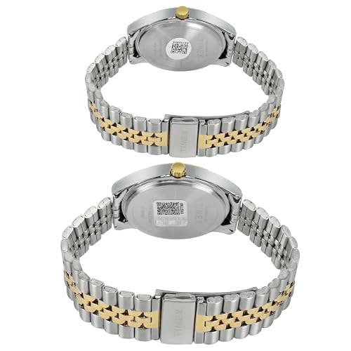 Image of TIMEX Analog Watch for Unisex with Silver-Tone Round Dial & Multicolor Stainless Steel Bracelet Band Water Resistant Unisex Wrist Watches - TW0PRE001