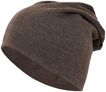 FabSeasons Cotton Slouchy Beanie and Skull Cap for Summer, Winter, Autumn & Spring Season, Can be Used as a Helmet Cap Too (Brown)