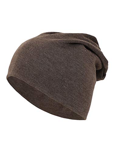 FabSeasons Cotton Slouchy Beanie and Skull Cap for Summer, Winter, Autumn & Spring Season, Can be Used as a Helmet Cap Too (Brown)