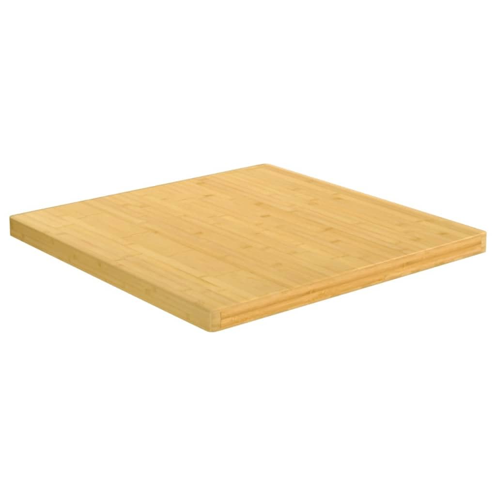 Blat stołu 70 x 70 x 4 cm, bambusowy, lakierowany, kwadratowy, trwały, na stół jadalny, stolik kawowy, biurko lub stolik pomocniczy, naturalny rysunek słojów drewna, wszechstronny, łatwy w