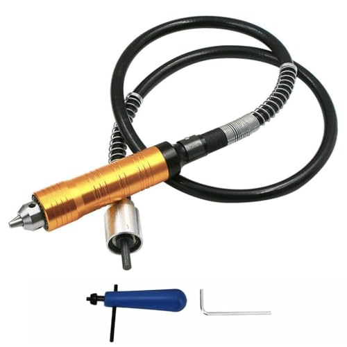 Uadme Flexible Drill Extension Shaft, Universal Flex Extension Shaft with Key Chuck 0.3‑6.5mm