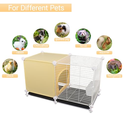 Galinheiro de metal com design de ventilação - Caixa de chocadeira externa com bandeja removível par