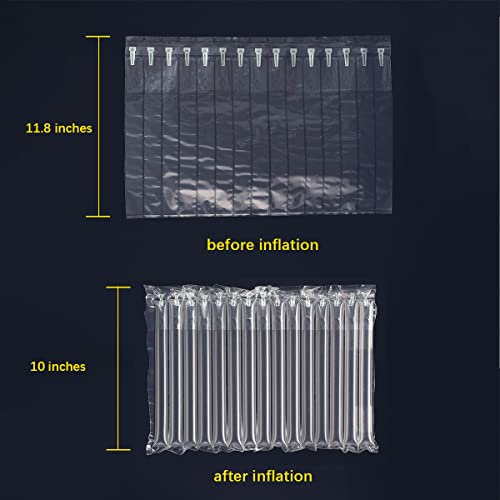 Resissho Bubble Cushioning Wrap Roll, 11.8 Inch X 164 Feet Inflatable Air Column Wrap For Heavy Duty Packing And Shipping 50 Microns Thick And Strong Large Air Bubbles For Moving Fragile Items #TOP2