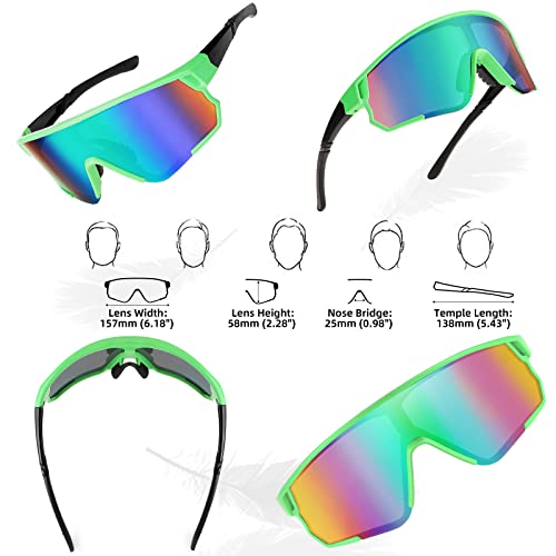 Wanwan Sports Sunglasses Cycling Glasses For Men Women 80S Style Visor Shade Baseball Fishing Ski Running Golf #TOP5
