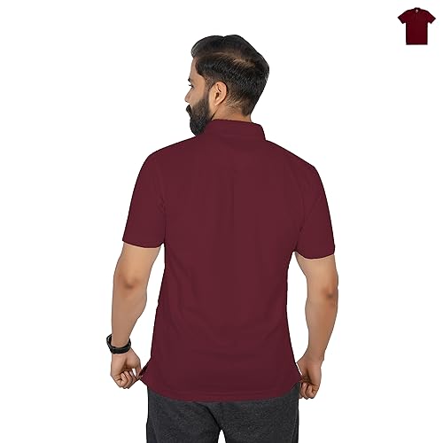 Image of VELOREX Men's Tshirts Polyester Solid Half Sleeves Sports Regula Fit Polo T Shirt for Men