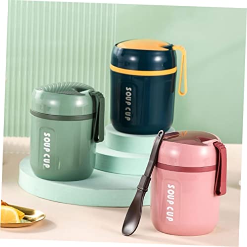 UPKOCH 3 Pçs Recipiente Jarra De Parede Mingau Sopa Leite Escritório À Prova De Vazamentos Portátil