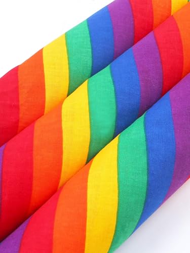 Image of URATOT 6 Pack Gay Pride Rainbow Bandanas Cotton Handkerchiefs, Support LGBT Causes